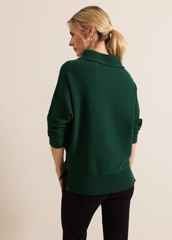 Phase Eight Salima Funnel Neck Knitwear Green Canada | OHSDXW-421